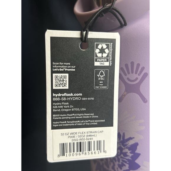 NWT HydroFlask 32 oz. Wide Mouth Bottle w/ Flex Straw Cap Pixie Limited Edition - Picture 6 of 6